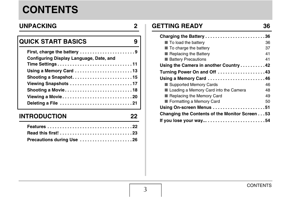 Casio EX-V7 User Manual | Page 3 / 276