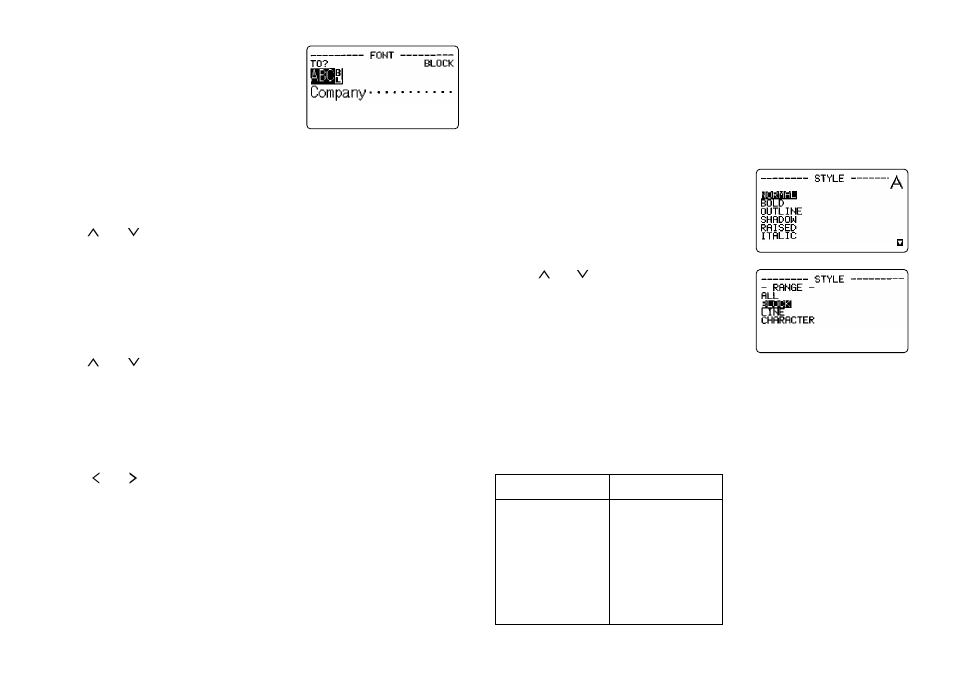 Character styles | Casio KL-C500 User Manual | Page 19 / 52