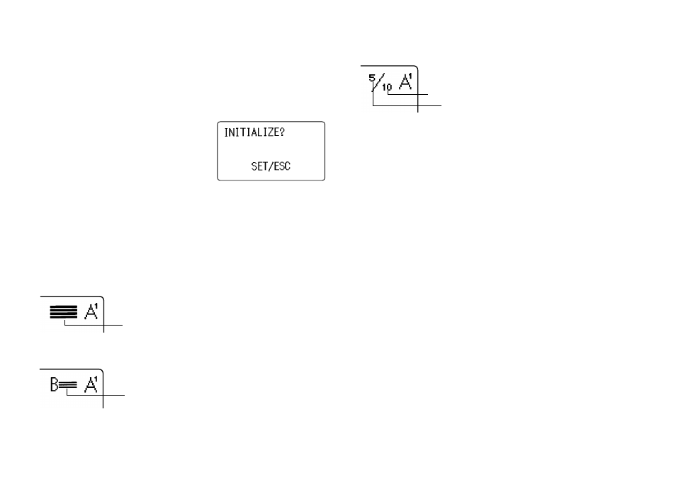 Initializing the label printer, Format indicator, Tape length indicator | Casio KL-C500 User Manual | Page 41 / 52