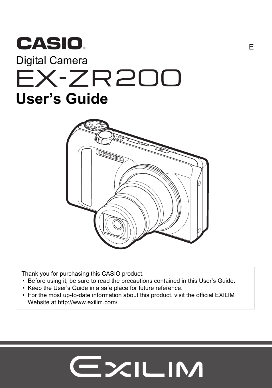 Casio EXILIM EX-ZR200 User Manual | 201 pages