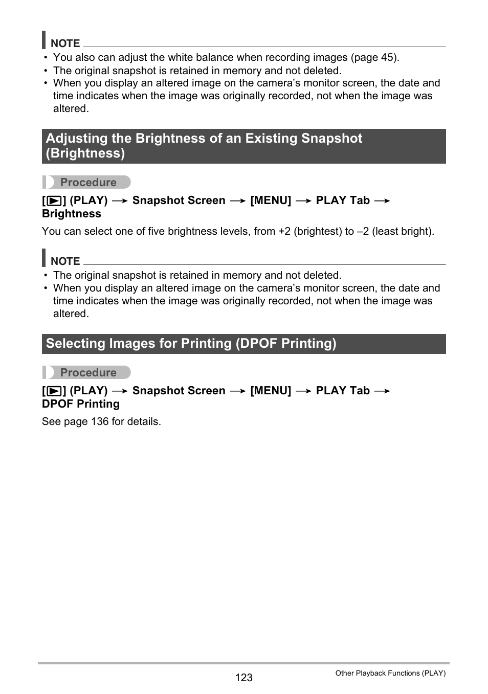 Selecting images for printing (dpof printing) | Casio EXILIM EX-ZR200 User Manual | Page 123 / 201