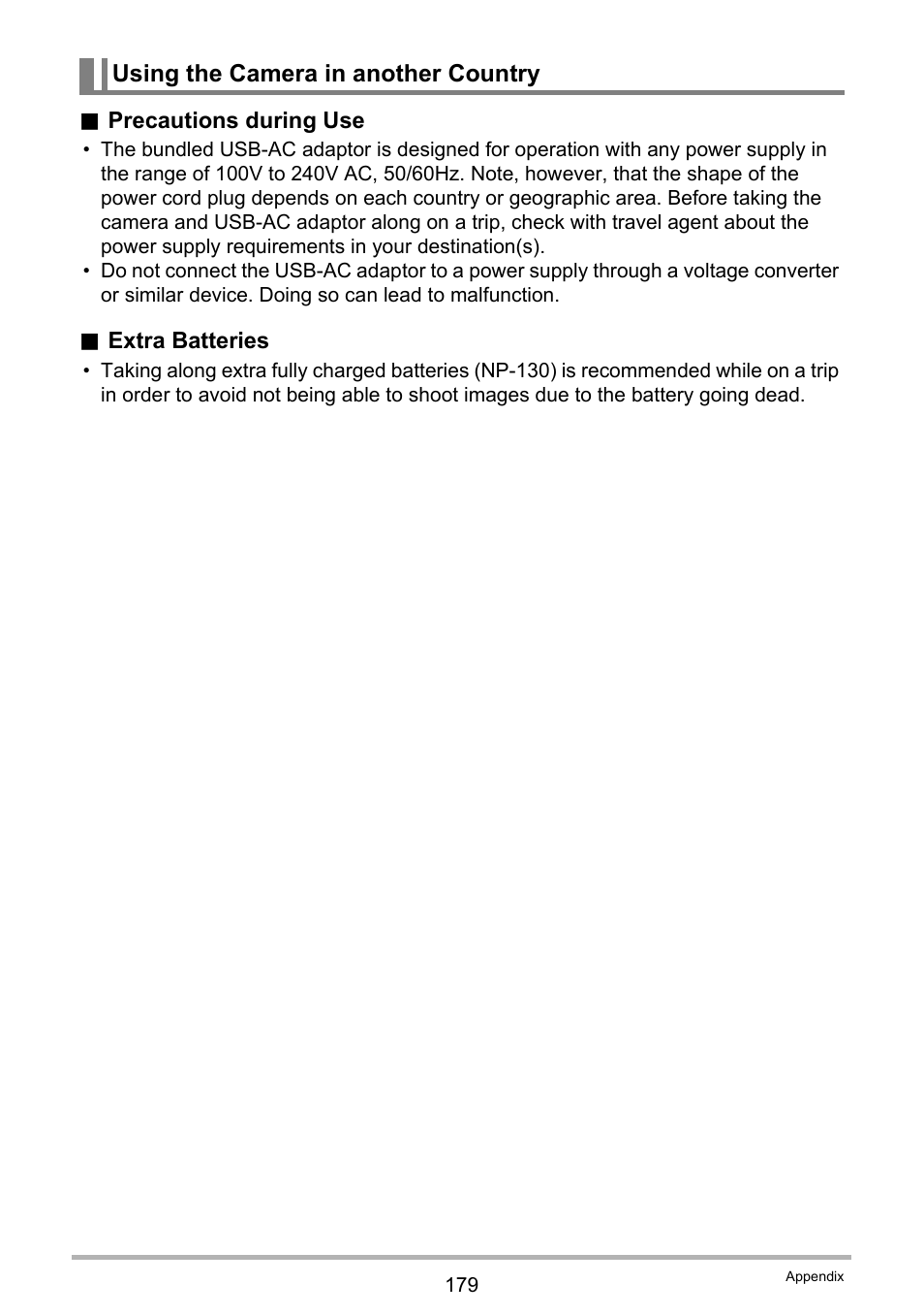 Using the camera in another country | Casio EXILIM EX-ZR200 User Manual | Page 179 / 201
