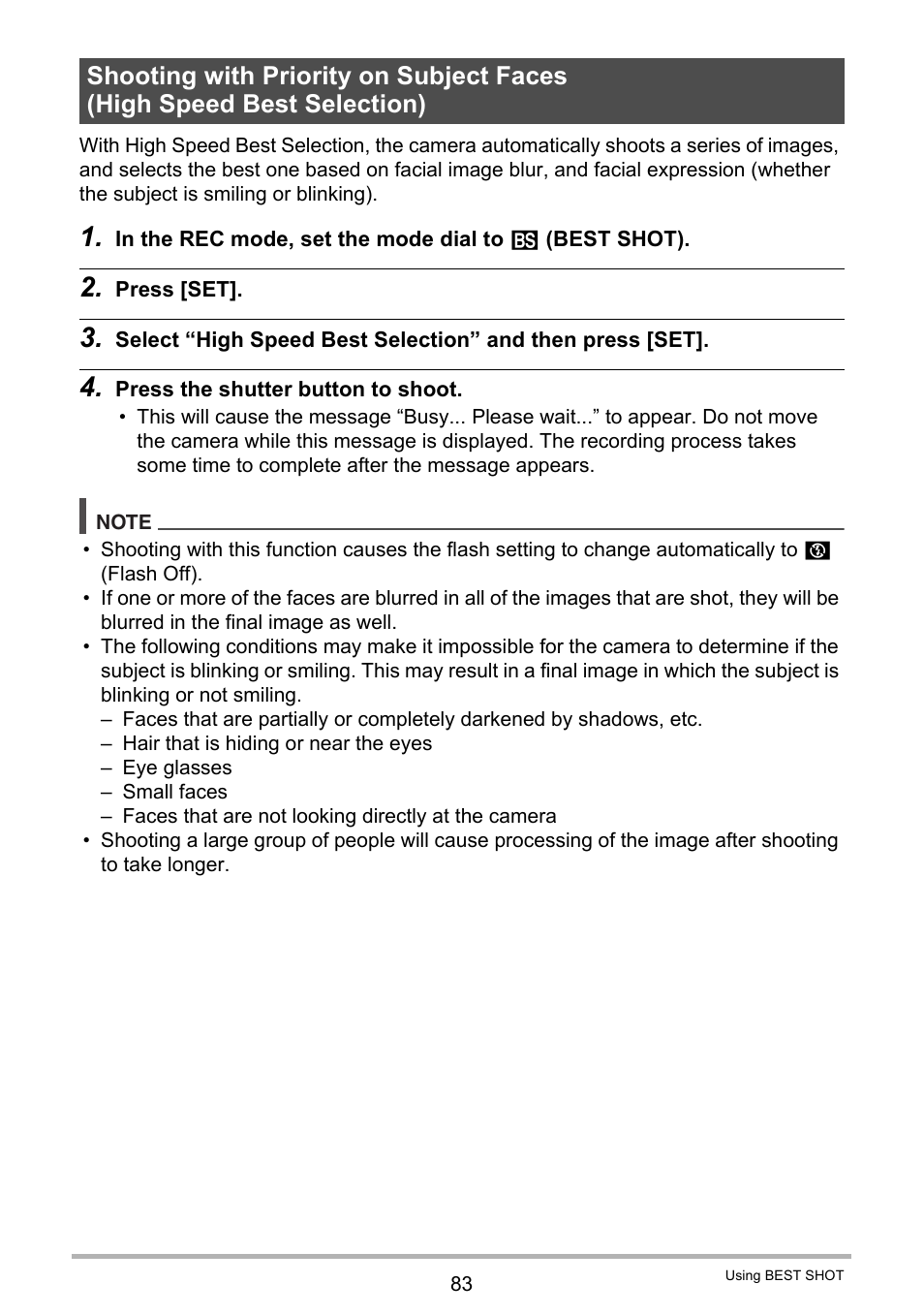 Casio EXILIM EX-ZR200 User Manual | Page 83 / 201