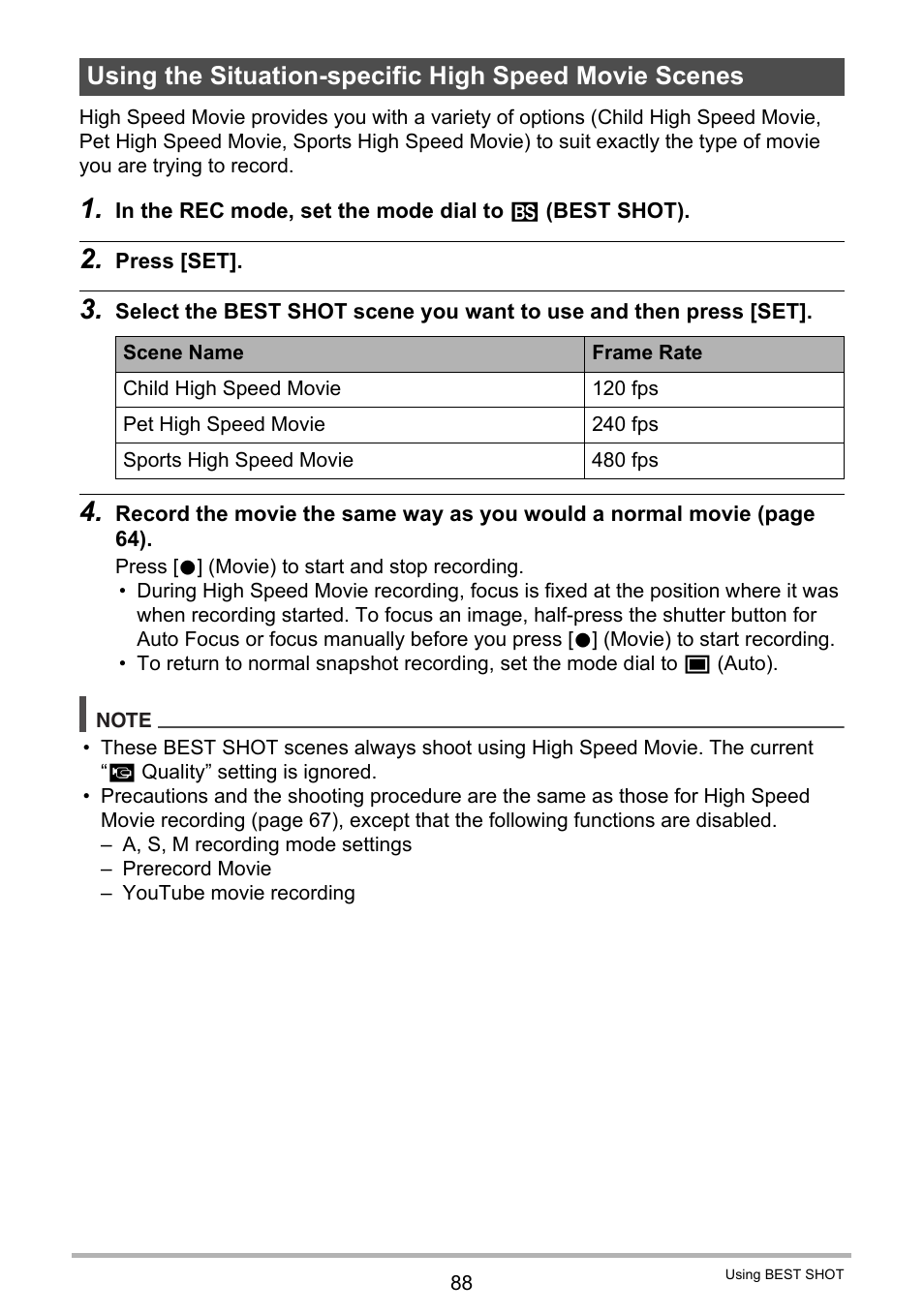 Casio EXILIM EX-ZR200 User Manual | Page 88 / 201