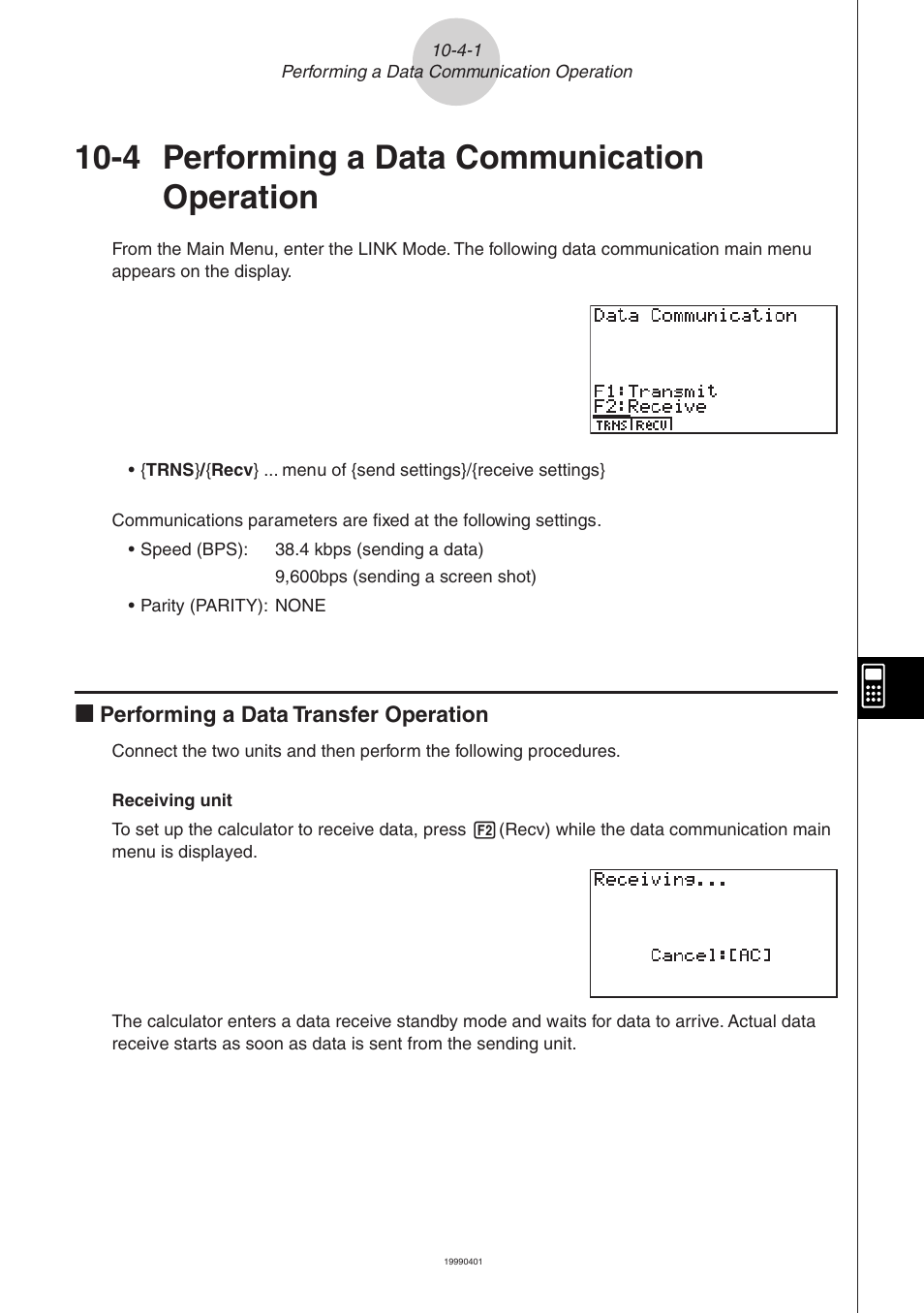 4 performing a data communication operation | Casio FA-123 User Manual | Page 5 / 22