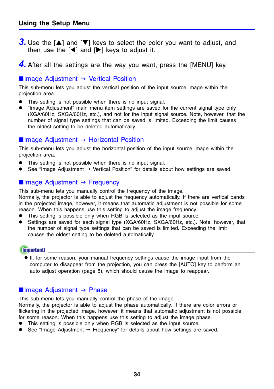 Casio XJ-460 User Manual | Page 34 / 78