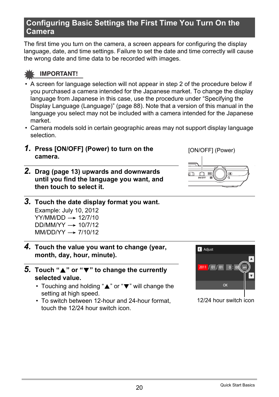 Casio EX-ZS15 User Manual | Page 20 / 118