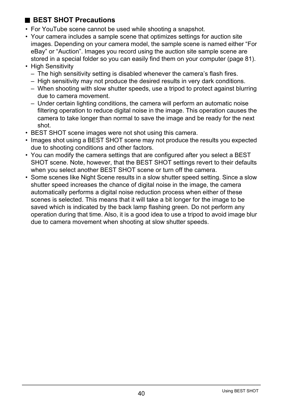 Casio EX-ZS15 User Manual | Page 40 / 118