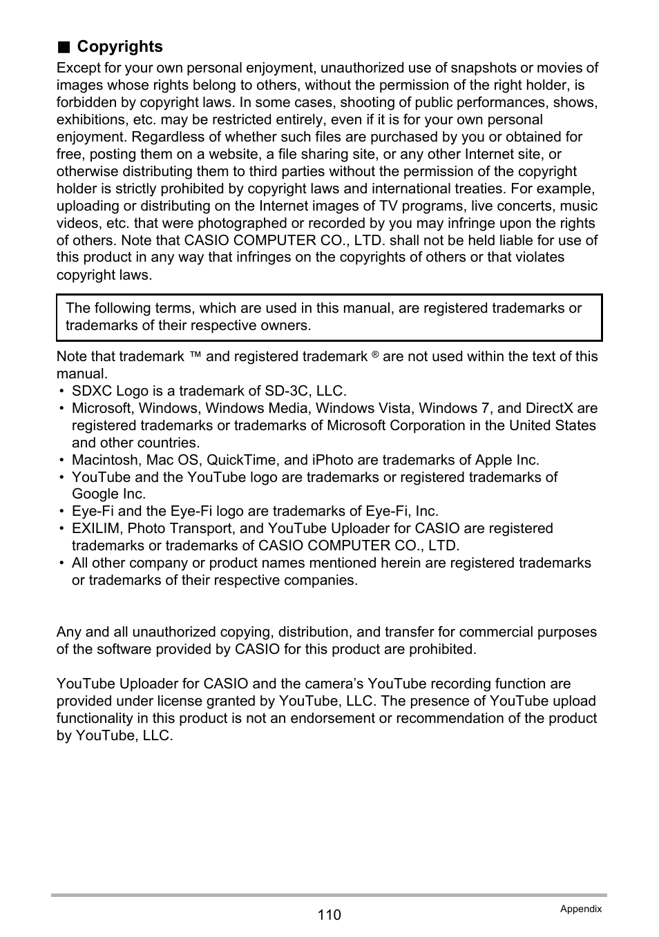 Casio EXILIM EX-N1 User Manual | Page 110 / 128