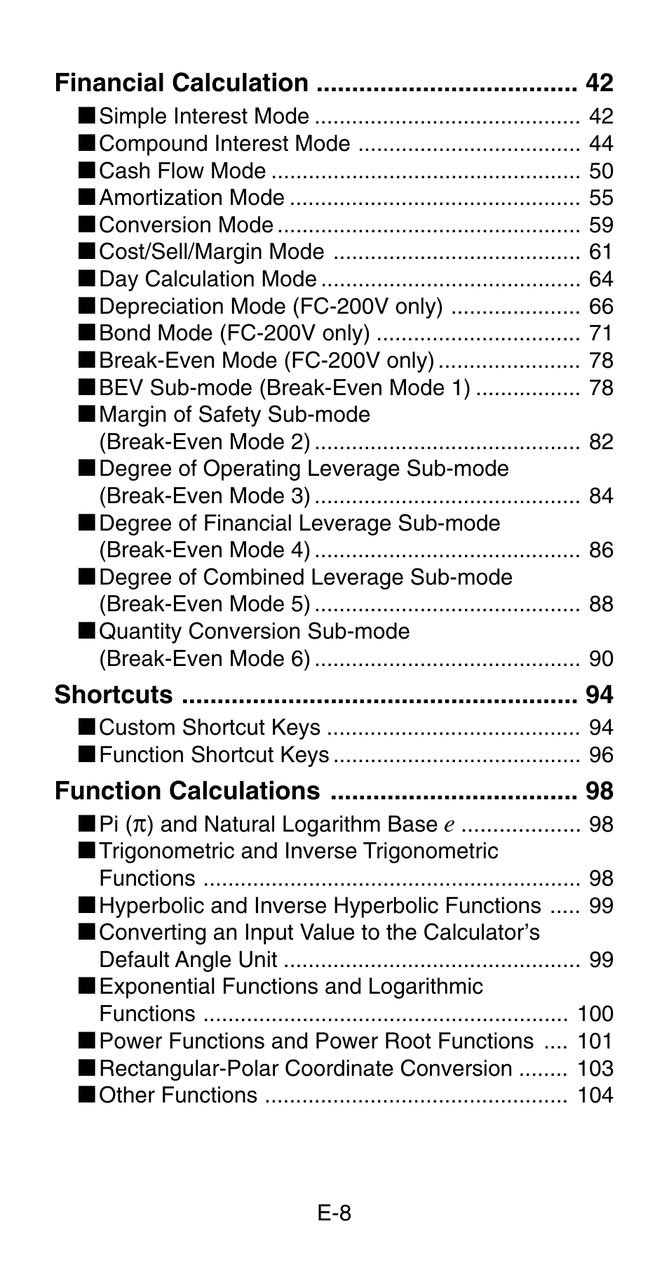 Casio FC-200V User Manual | Page 10 / 149