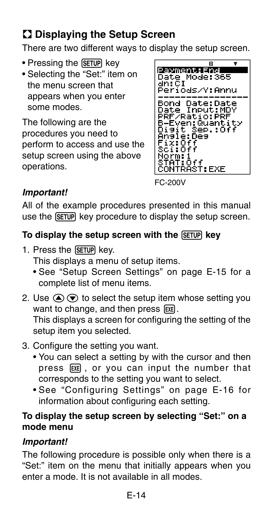 Casio FC-200V User Manual | Page 16 / 149