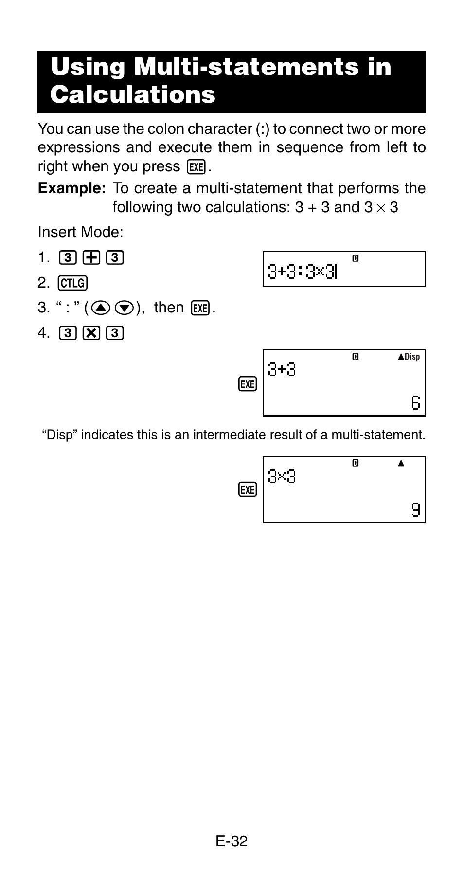 Using multi-statements in calculations | Casio FC-200V User Manual | Page 34 / 149