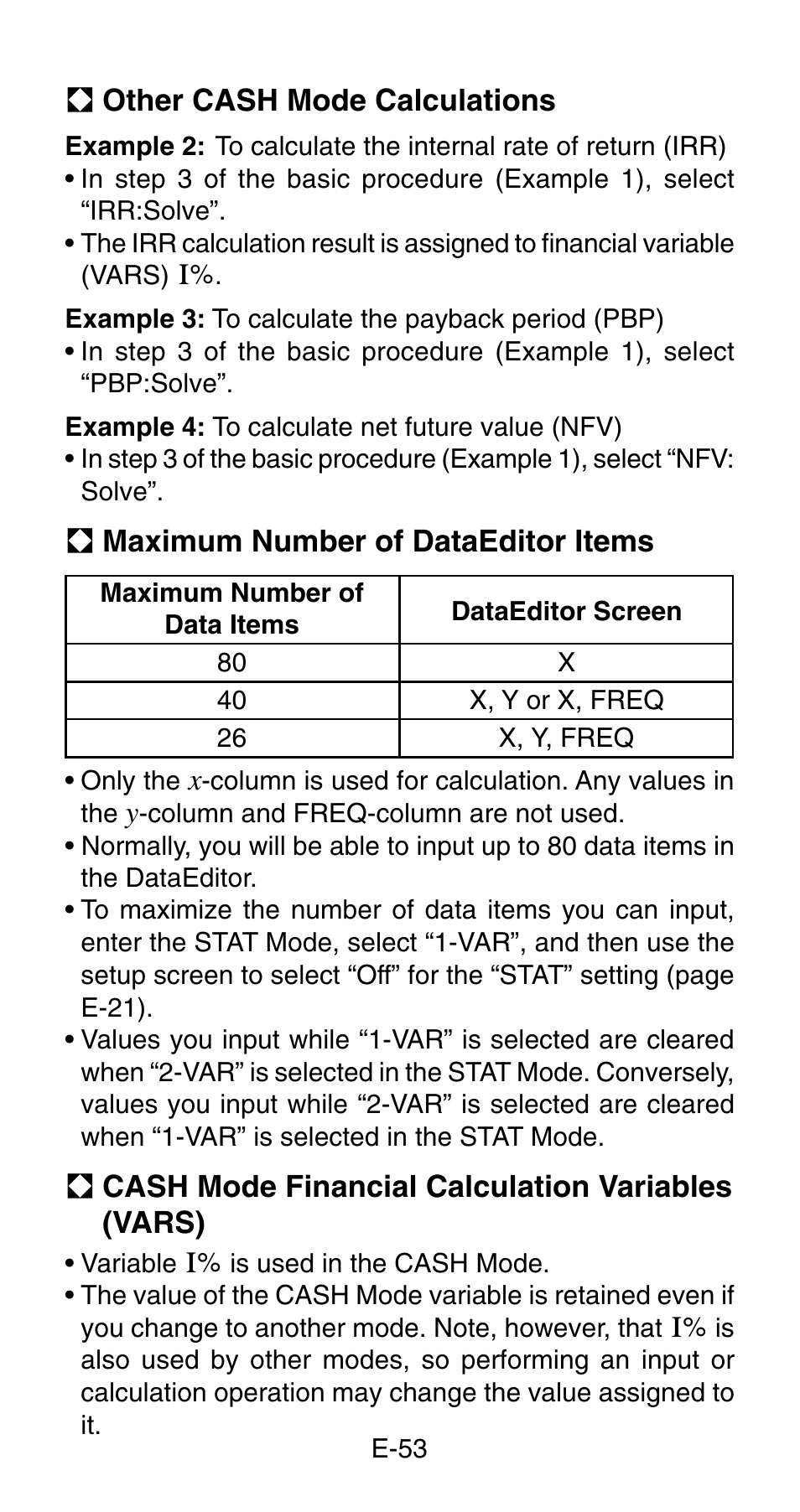 Casio FC-200V User Manual | Page 55 / 149
