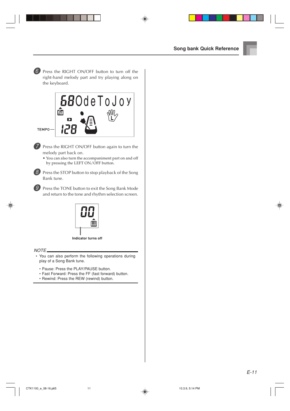 Casio CTK-1100 User Manual | Page 13 / 44