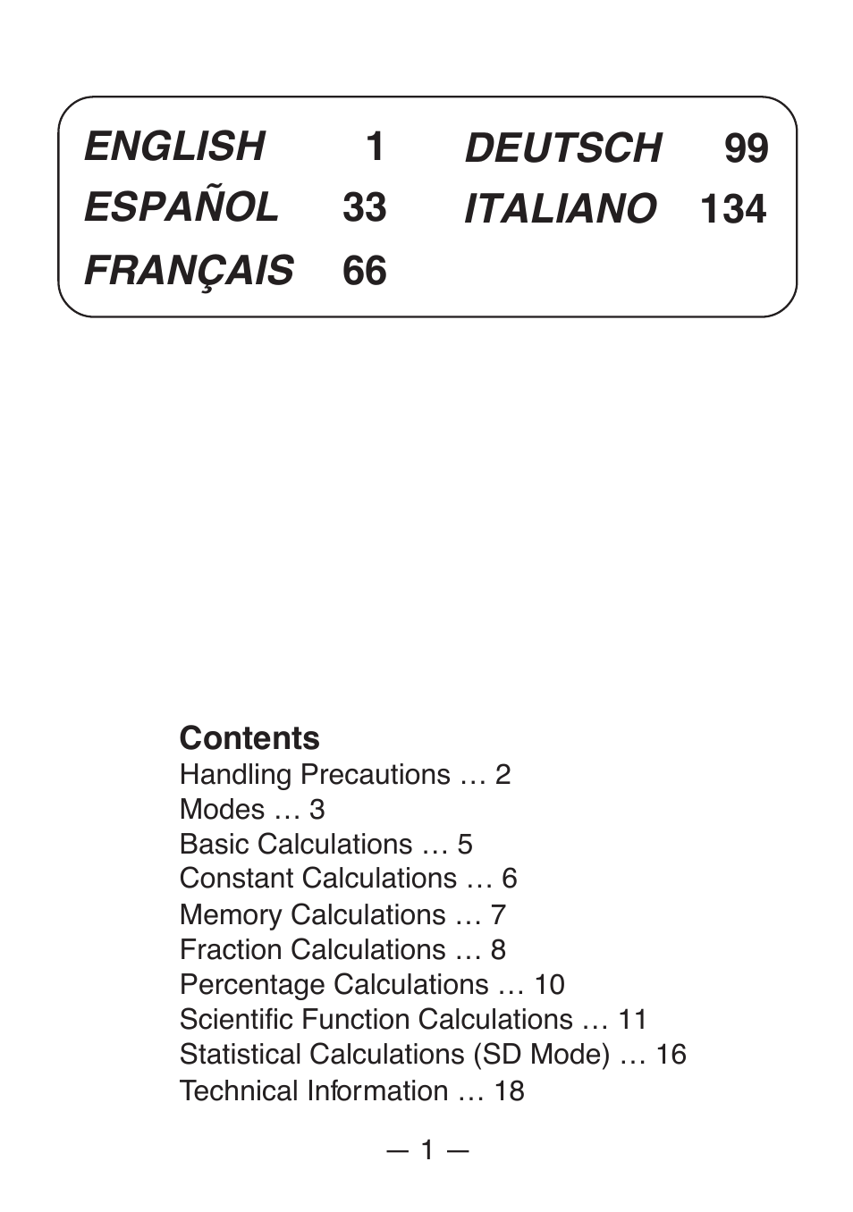 Casio FX-82SX User Manual | Page 3 / 35
