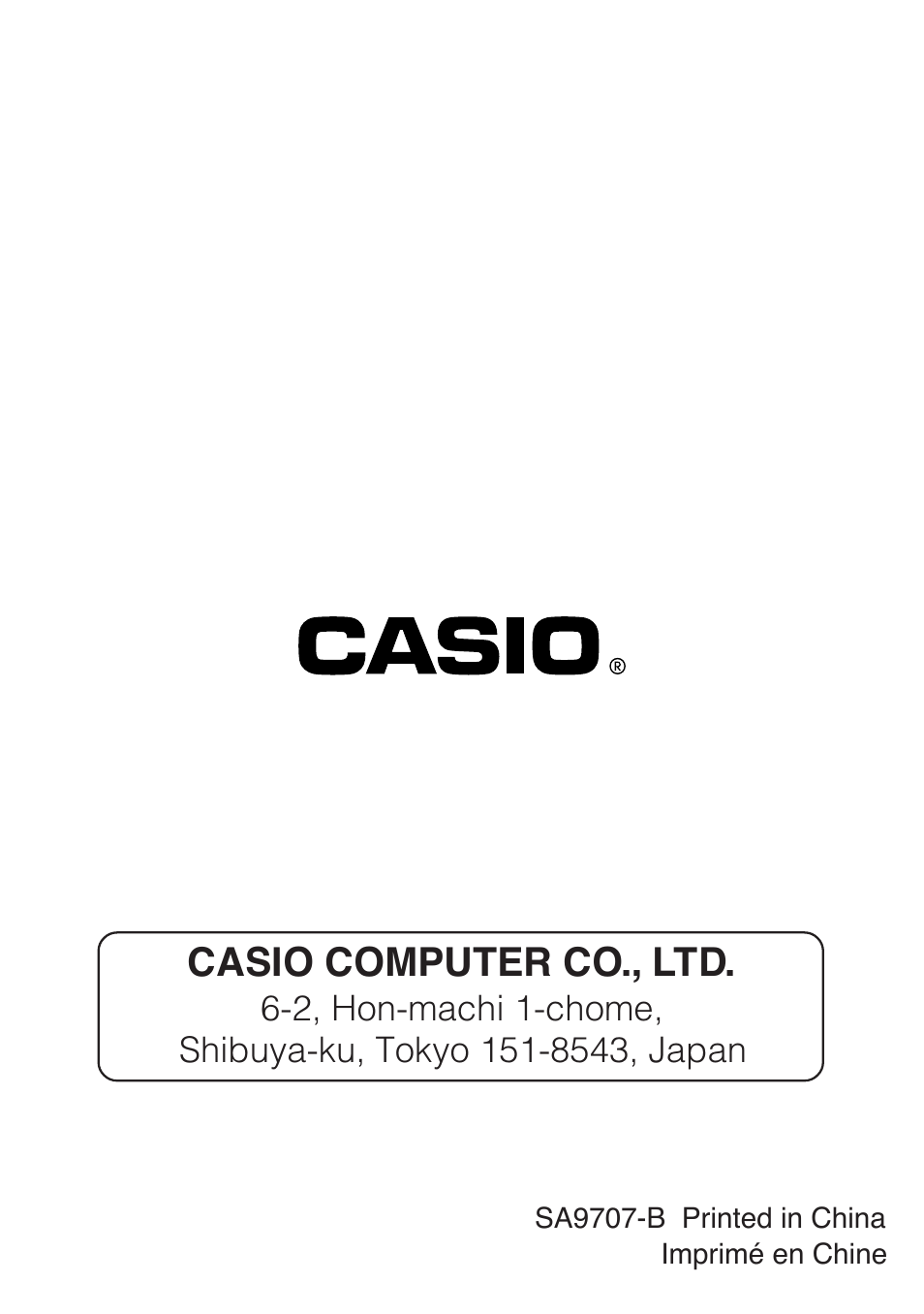 Casio computer co., ltd | Casio FX-82SX User Manual | Page 35 / 35