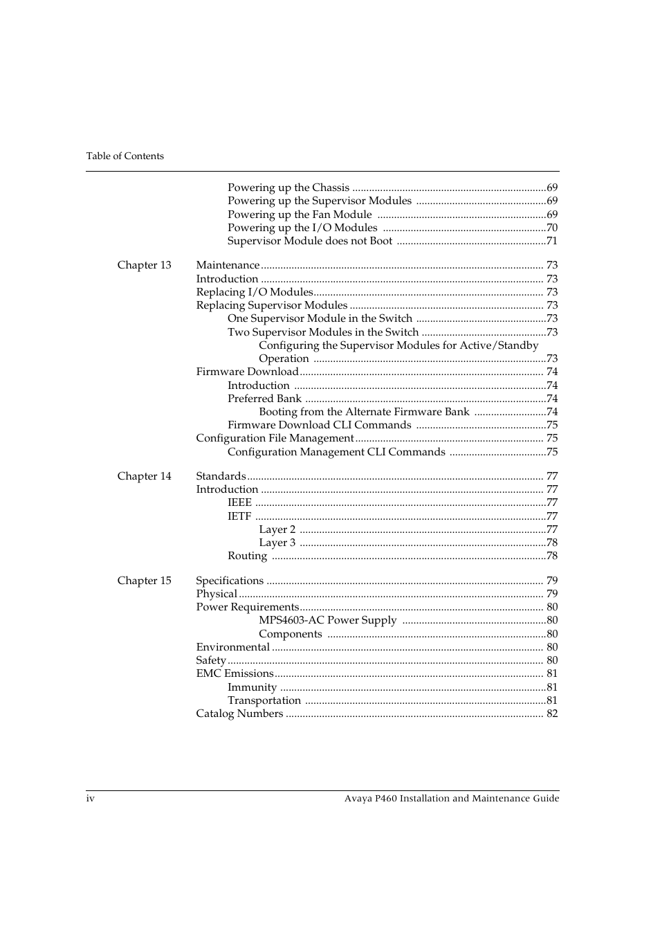 Avaya P460 User Manual | Page 6 / 96