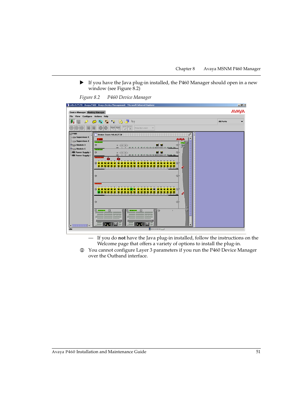 Figure 8.2, P460 device manager | Avaya P460 User Manual | Page 65 / 96