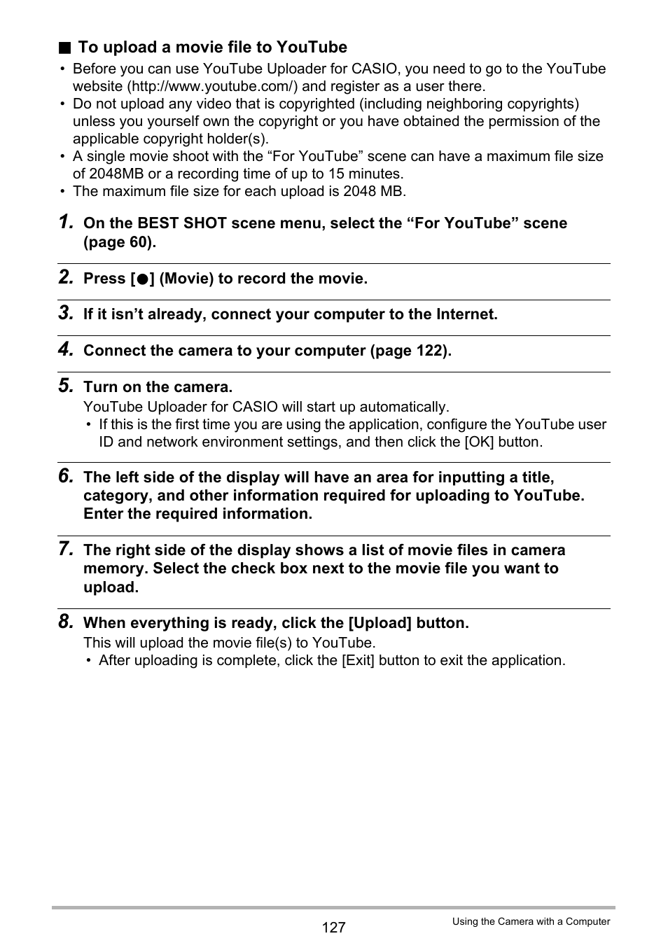 Casio EXILIM EX-H30 User Manual | Page 127 / 196