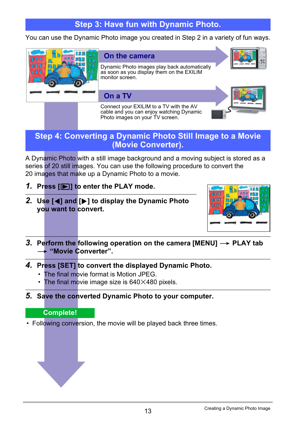 Step 3: have fun with dynamic photo | Casio EXILIM EX-H30 User Manual | Page 195 / 196