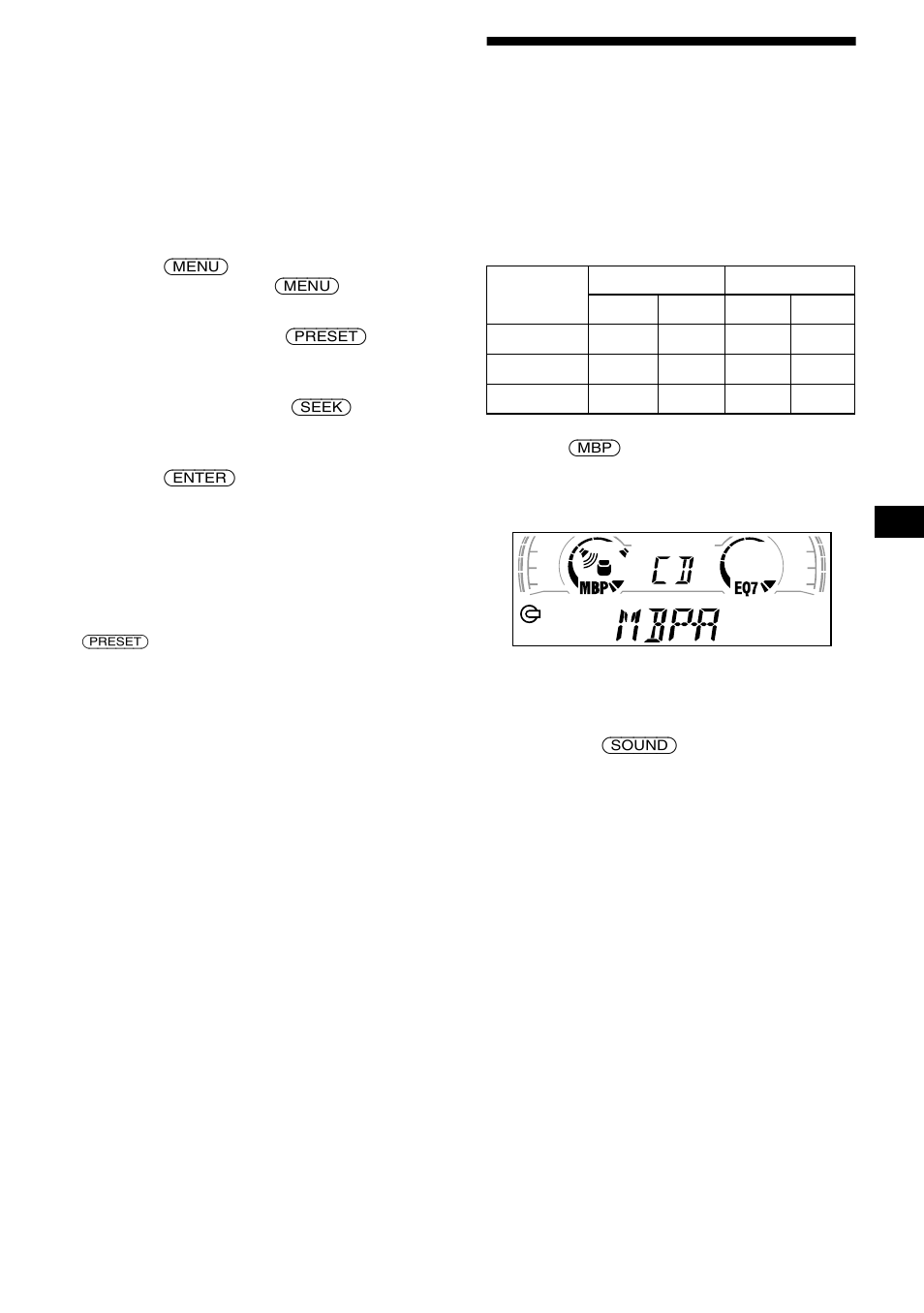 Selecting the sound position | Sony CDX-L550 User Manual | Page 19 / 146