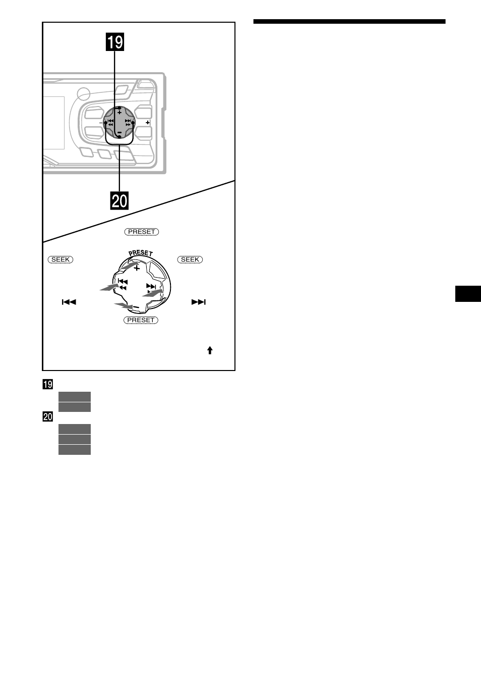 Ql botones preset (+/–), W; botones seek (–/+), Precauciones | Condensación de humedad, Para mantener una alta calidad de sonido | Sony CDX-L550 User Manual | Page 29 / 146