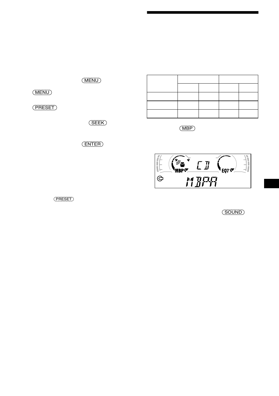 Välja ljudmiljö | Sony CDX-L550 User Manual | Page 67 / 146