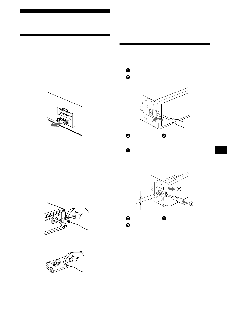 Ytterligare information, Underhåll, Ta ut enheten | Sony CDX-L550 User Manual | Page 69 / 146