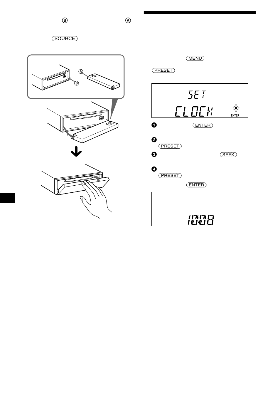 Acertar o relógio | Sony CDX-L550 User Manual | Page 80 / 146