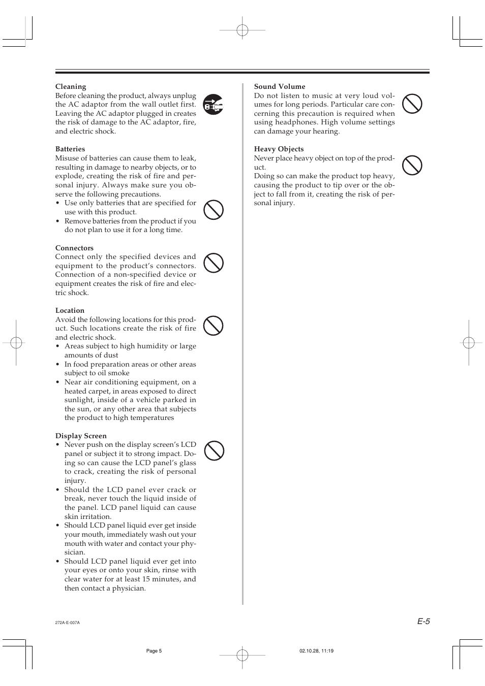 Casio LD50 User Manual | Page 7 / 32