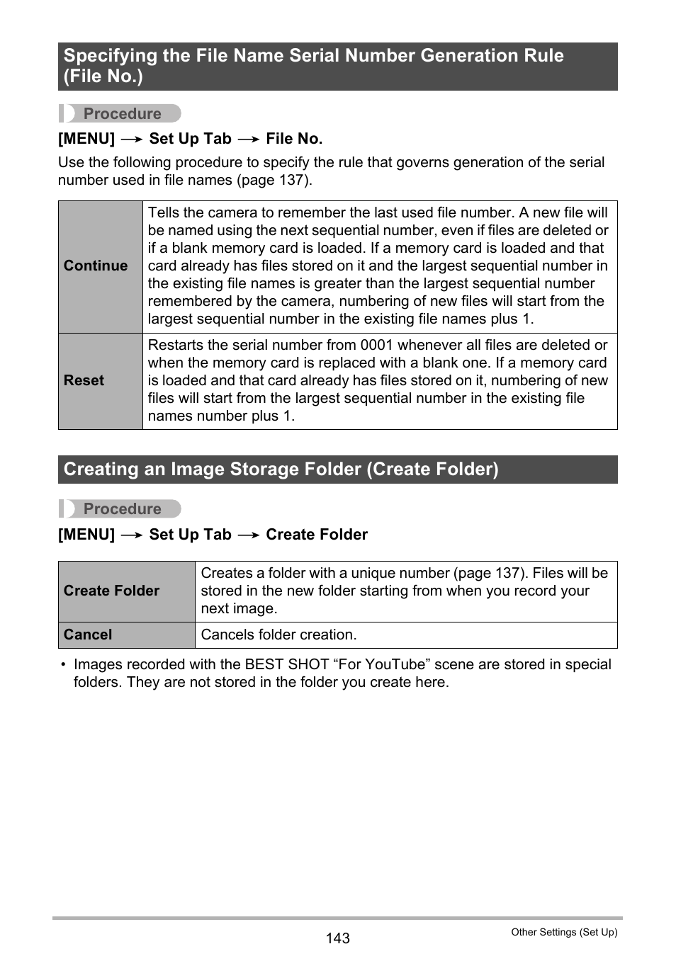 Creating an image storage folder (create folder) | Casio EX-H20G User Manual | Page 143 / 192