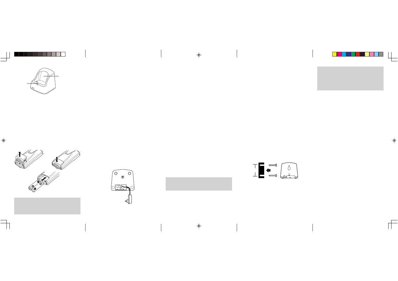 Setting up, Installation, Wall mounting the charging cradle | Casio DC5000 User Manual | Page 2 / 2