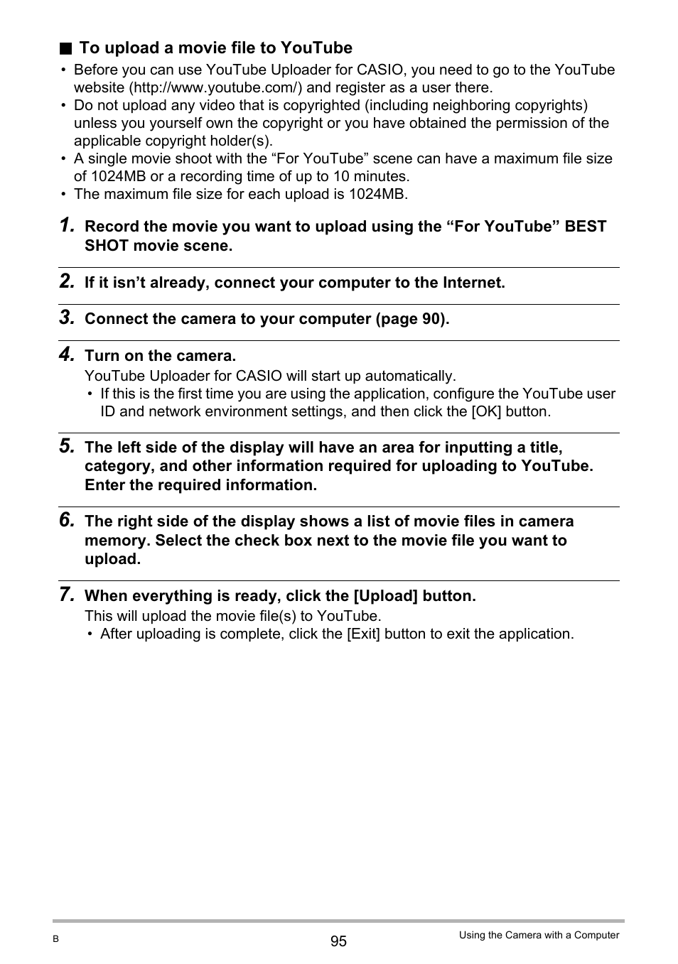 Casio EXILIM EX-Z16 User Manual | Page 95 / 146