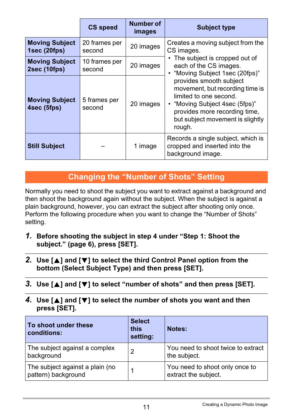 Changing the “number of shots” setting | Casio Exilim EX-S200 User Manual | Page 184 / 187