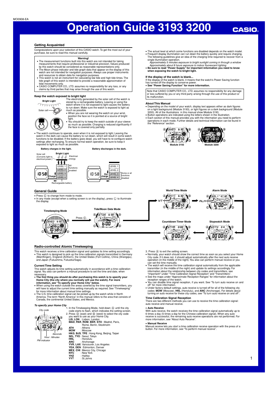 Casio 3193 User Manual | 8 pages