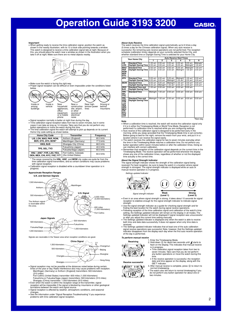 Casio 3193 User Manual | Page 2 / 8