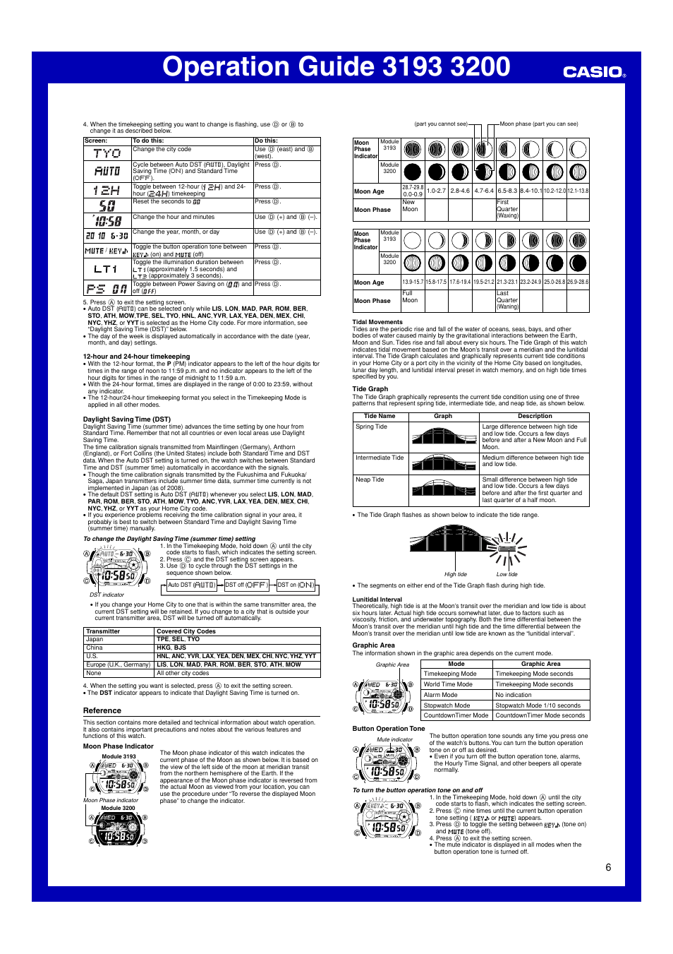 Reference | Casio 3193 User Manual | Page 6 / 8