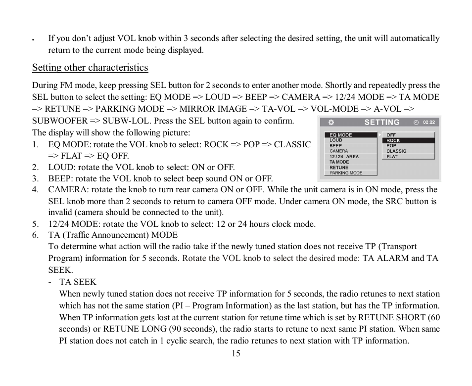 Setting other characteristics | Hyundai H-CMD4000 User Manual | Page 15 / 85