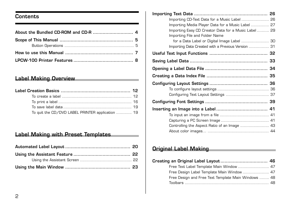 Casio LPCW-100 User Manual | Page 3 / 69