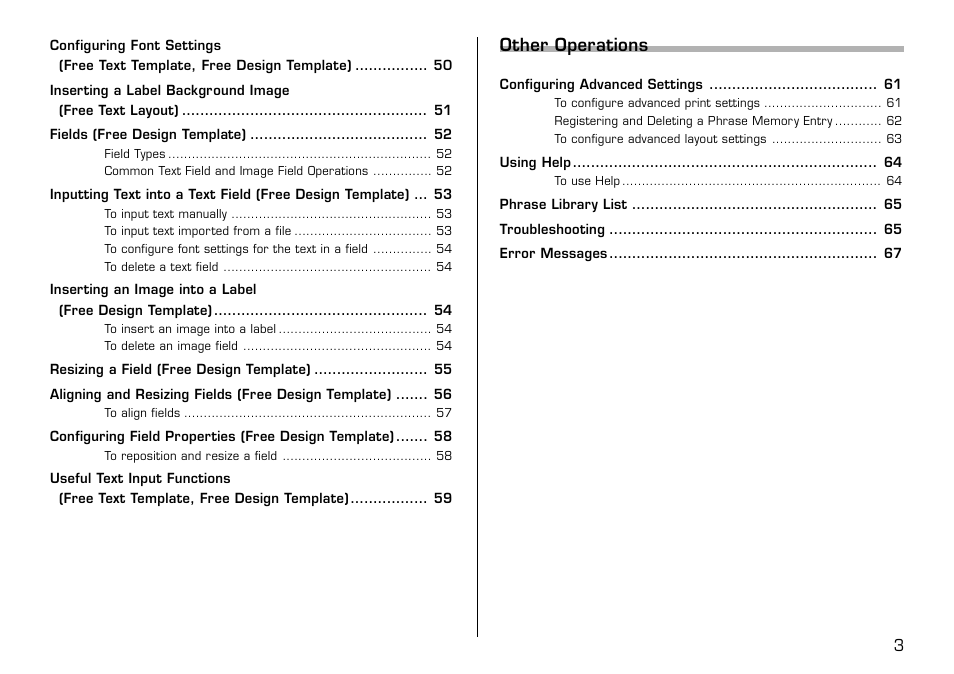 Other operations | Casio LPCW-100 User Manual | Page 4 / 69