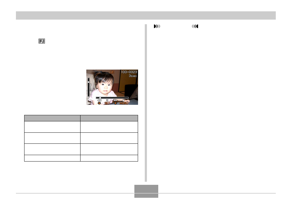 Playing an audio snapshot (ex-m2 only) | Casio EX-S2/EX-M2 User Manual | Page 55 / 117