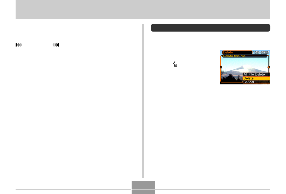 Deleting files, Deleting a single file | Casio EX-S2/EX-M2 User Manual | Page 62 / 117