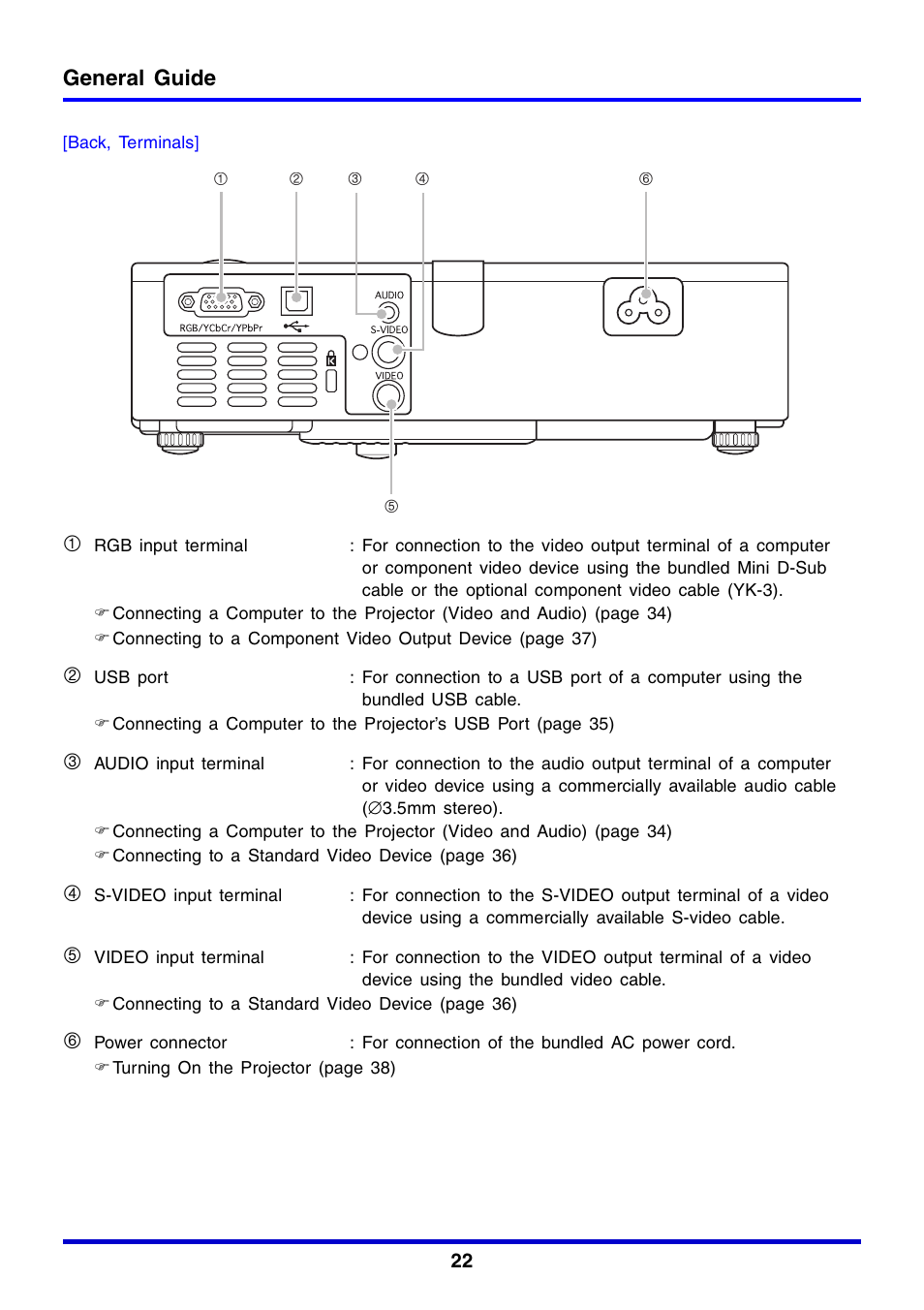 General guide | Casio XJ-350 User Manual | Page 22 / 120