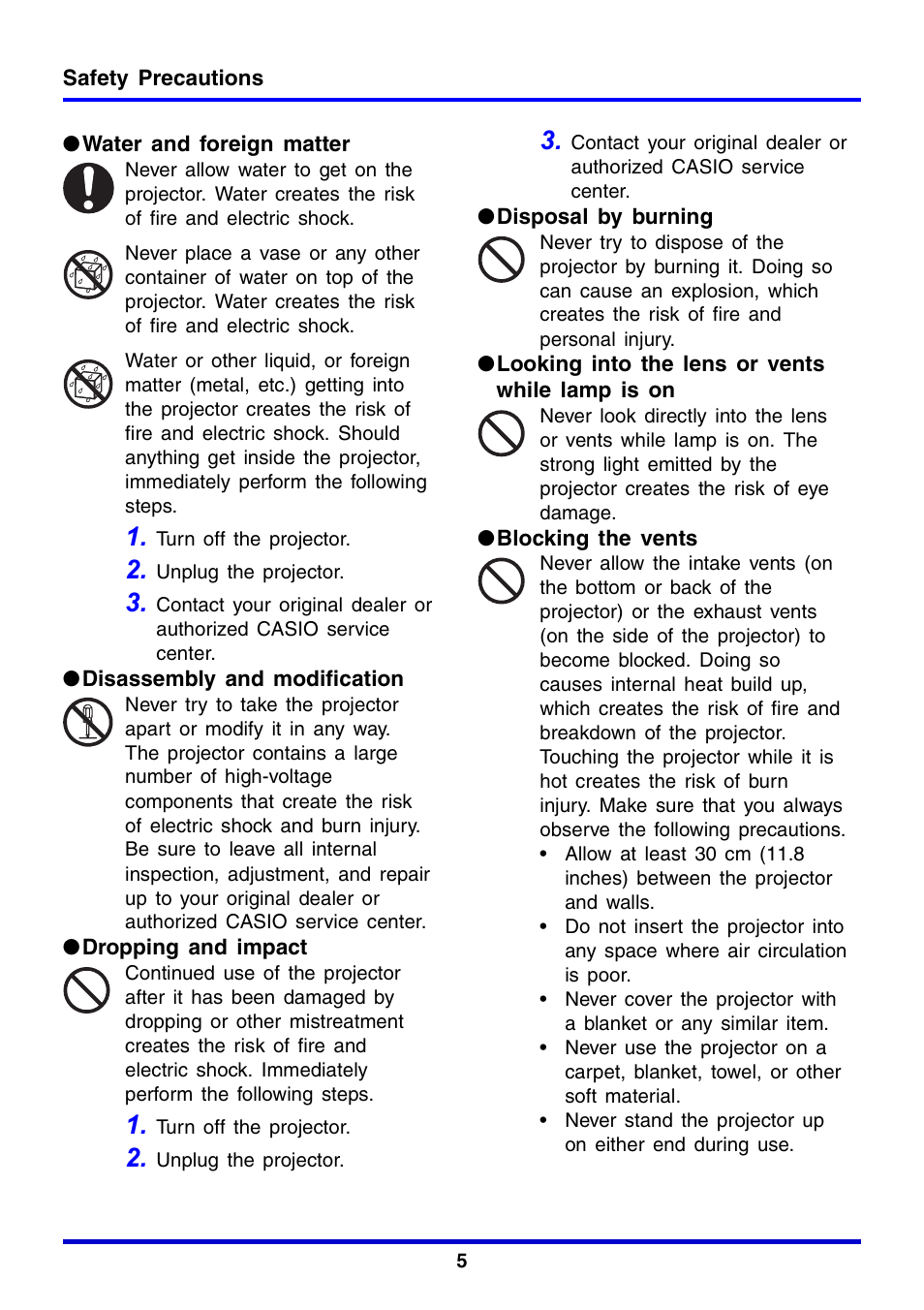 Casio XJ-350 User Manual | Page 5 / 120