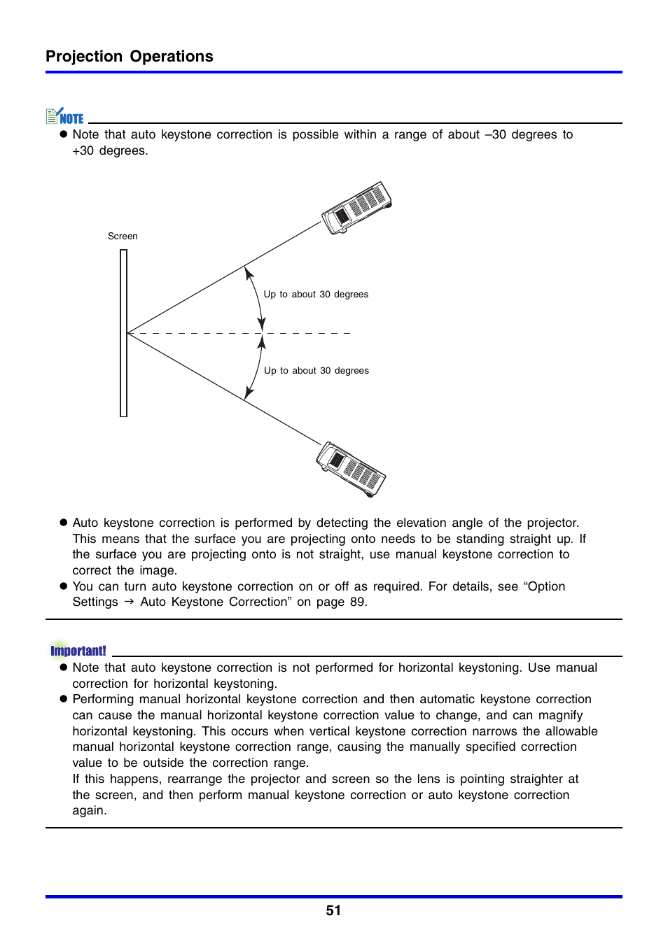 Projection operations | Casio XJ-350 User Manual | Page 51 / 120