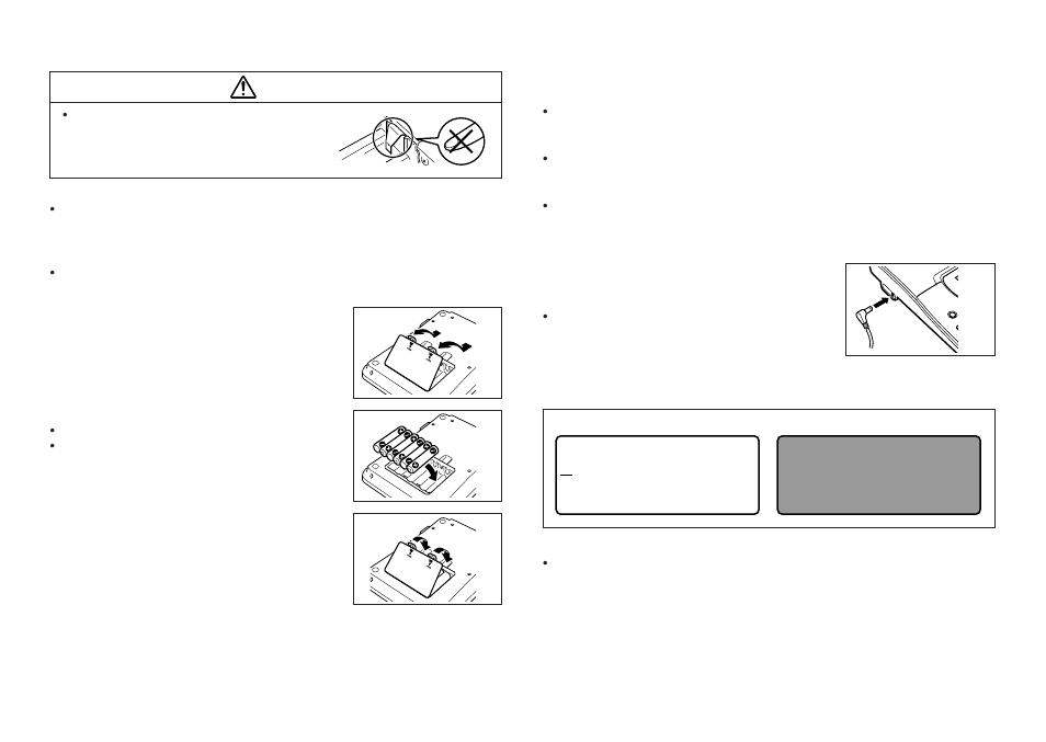 Caution, Ac adaptor, Turning power on and off | Casio KL-8200 User Manual | Page 10 / 45