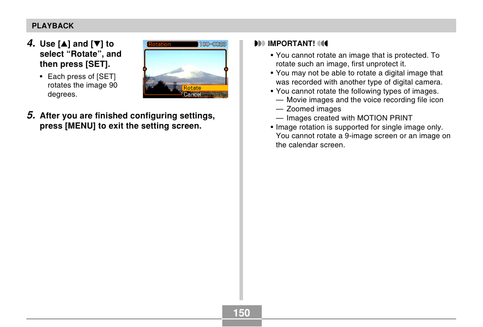 Casio EX-Z120 User Manual | Page 150 / 242