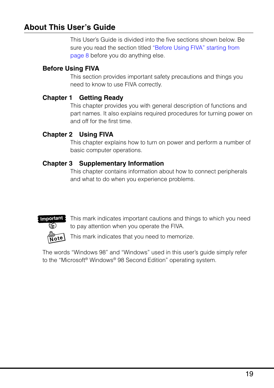 About this user’s guide | Casio MPC-501 User Manual | Page 21 / 126