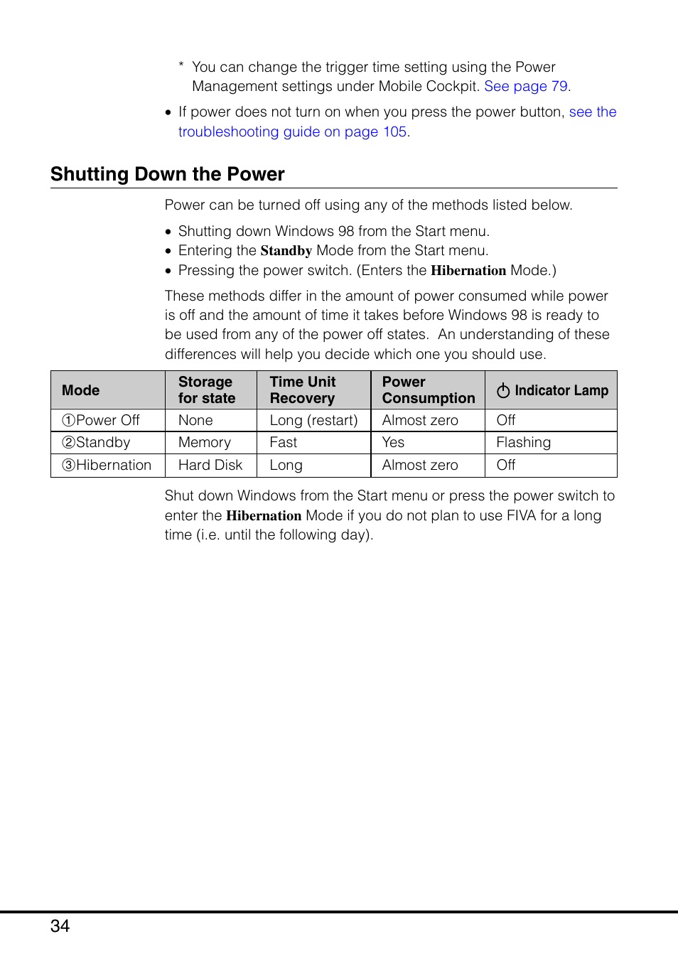 Shutting down the power | Casio MPC-501 User Manual | Page 35 / 126