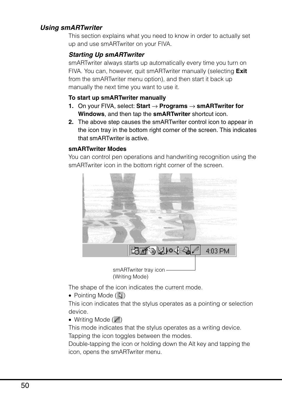 Using smartwriter | Casio MPC-501 User Manual | Page 50 / 126